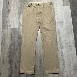 VTG Polo Ralph Lauren Slim GI Pants Mens Chino Khaki Military 5 Pocket 34